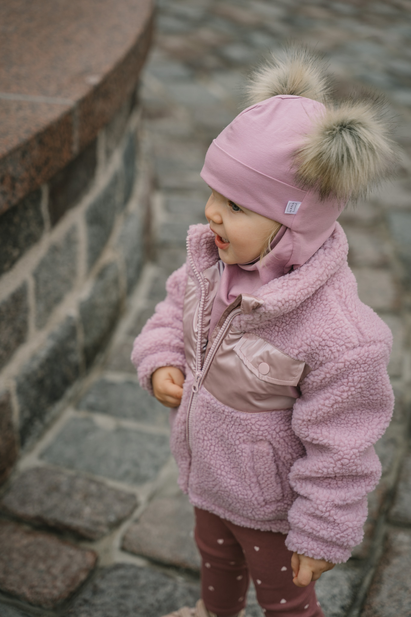 tuukrimüts meriinoga vanaroosa