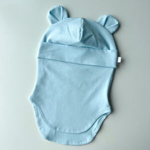 tuukrimüts puuvillane helesinine kõrvadega