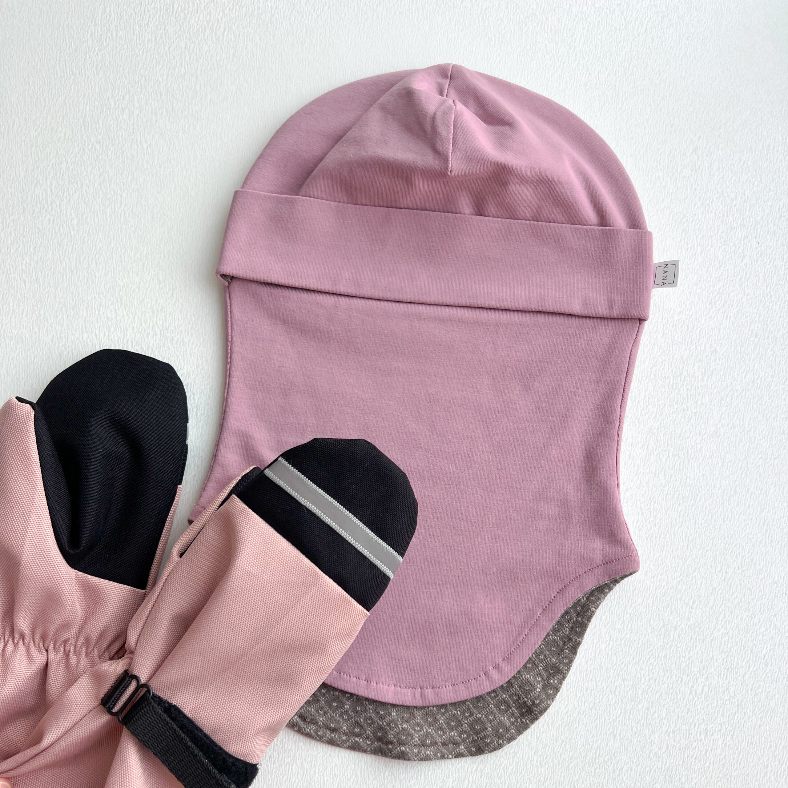 tuukrimüts meriinoga vanaroosa