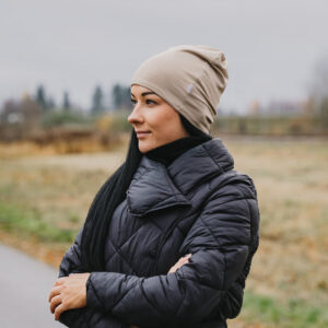 meriinoga müts beež täiskasvanutele