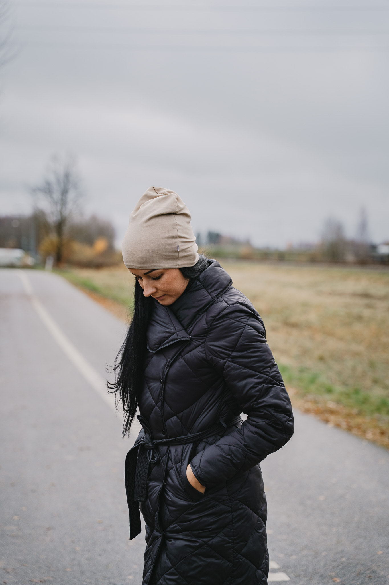 meriinoga müts beež täiskasvanutele