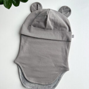 tuukrimüts puuvillafliisiga hall kõrvadega