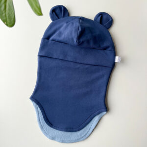 tuukrimüts puuvillafliisigia tumesinine kõrvadega