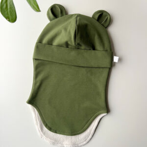 tuukrimüts puuvillafliisiga samblaroheline kõrvadega