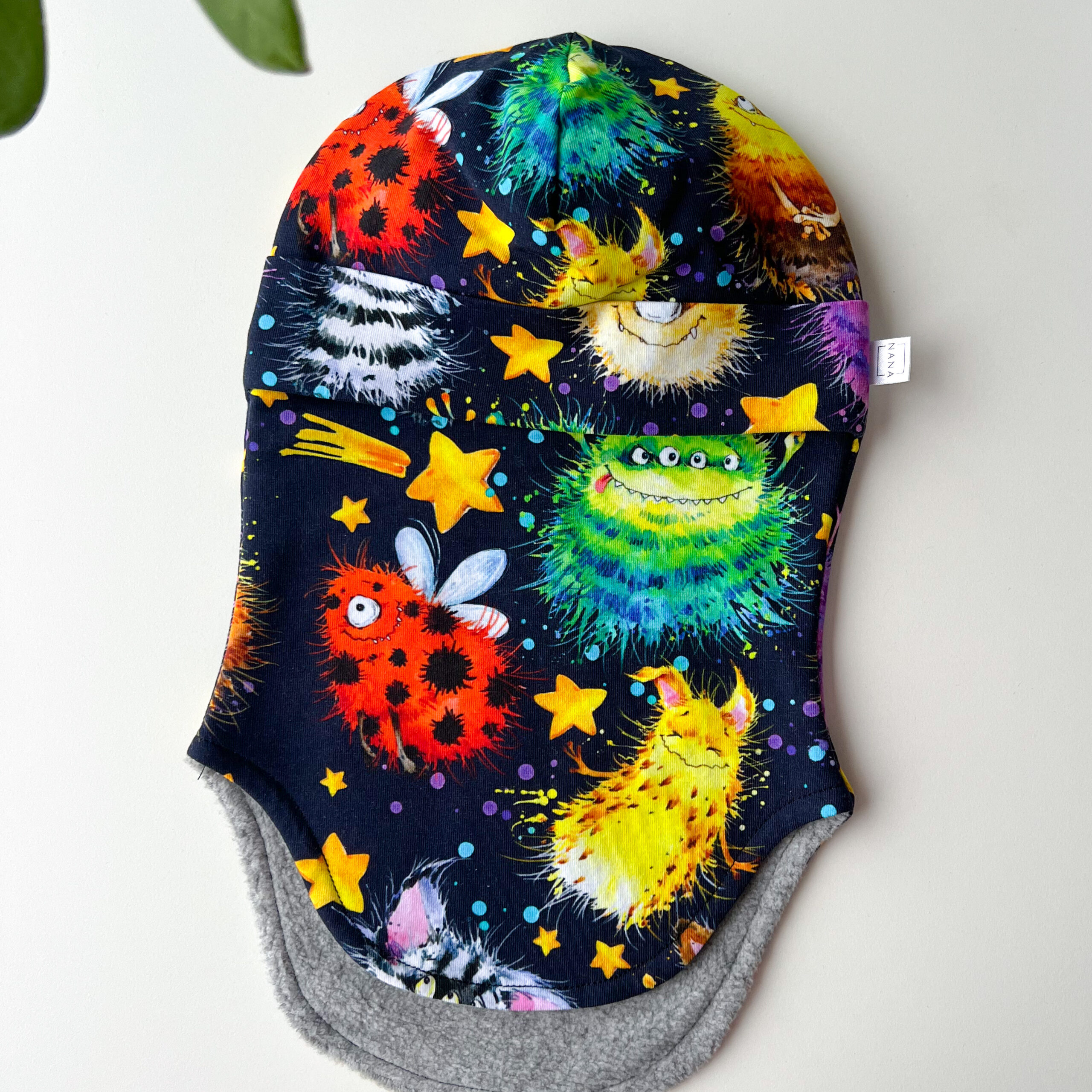 tuukrimüts puuvillafliisiga koletistega