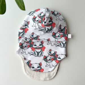 tuukrimüts puuvillafliisiga kiisudega