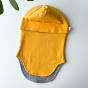 tuukrimüts puuvillafliisiga kollane