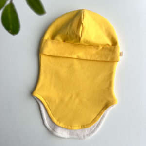 tuukrimüts puuvillafliisiga kollane