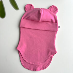 tuukrimüts topeltpuuvillane roosa kõrvadega