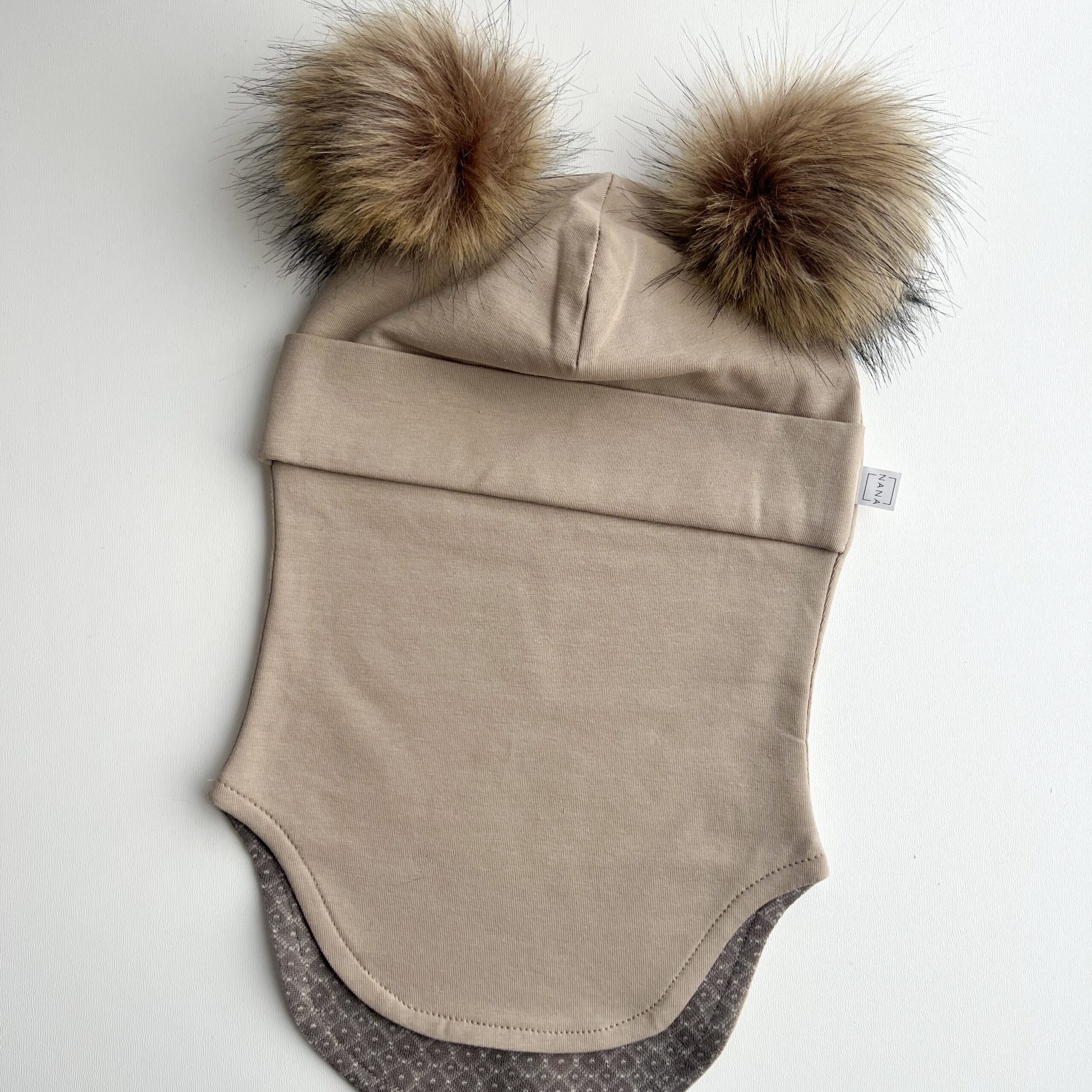 tuukrimüts meriinoga beež kõrvadega