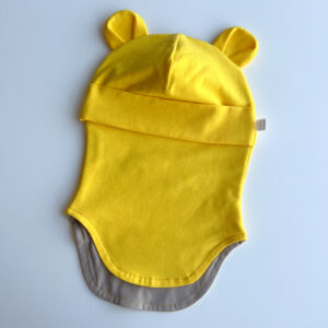 tuukrimüts puuvillane päikesekollane kõrvadega