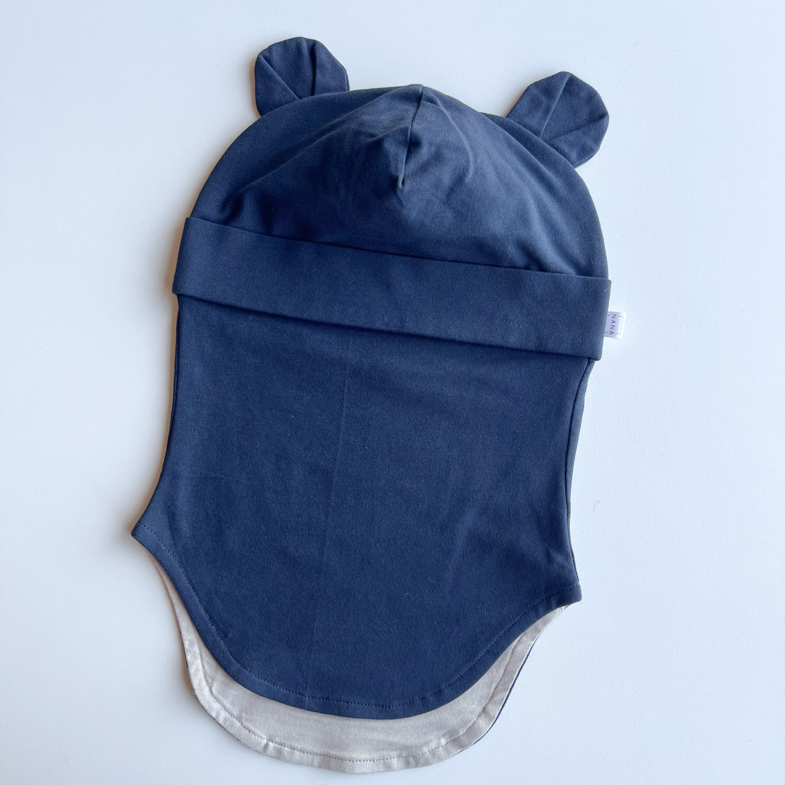 tuukrimüts topeltpuuvillane tumesinine kõrvadega