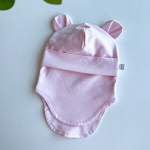 tuukrimüts puuvillane heleroosa kõrvadega