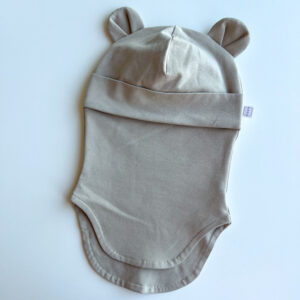 tuukrimüts puuvillane beežikas kõrvadega